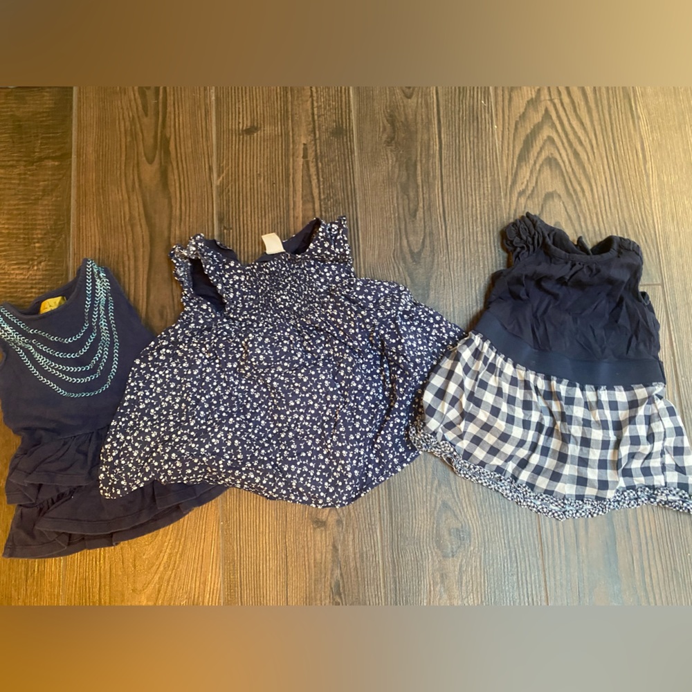 Lot of Blue/White Baby Dresses